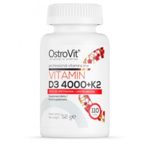 Vitamin D3 4000 + K2, 110 tabs