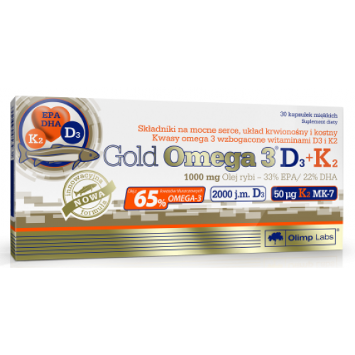 Gold Omega-3 D3+K2, 30 caps