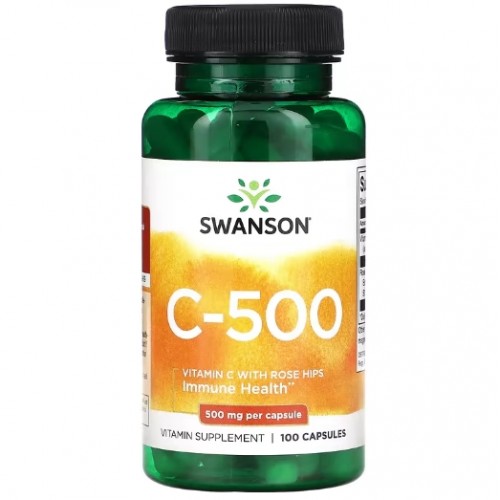 Vitamin C 500 with Rose Hips, 100 caps