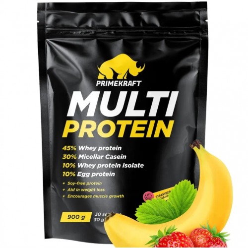 Multi protein, 900g (Клубника-банан)