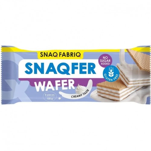 SNAQ FABRIQ WAFER (Вафли без сахара и без глютена), 120г (8 кусков) Сливочный