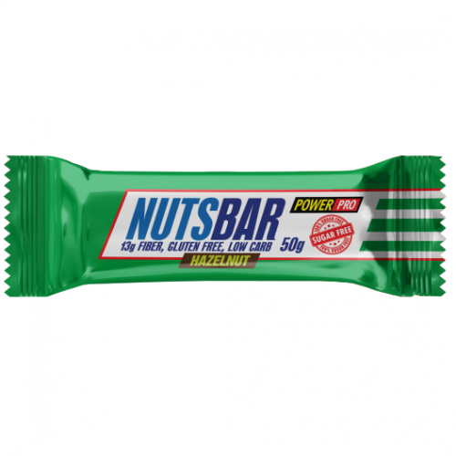 Батончик NUTSBAR с карамелью и Фундуком, глазированный, 50г