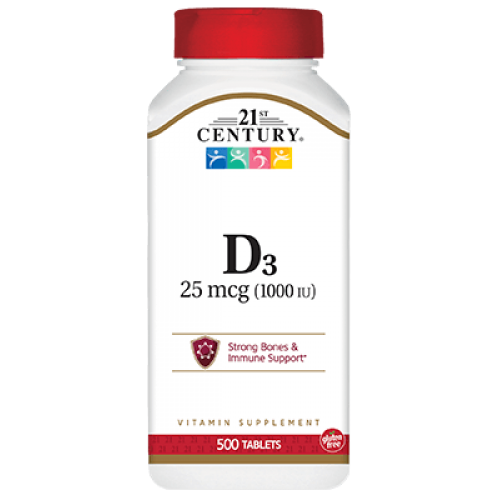Vitamin D3 1000IU, 500 tabs