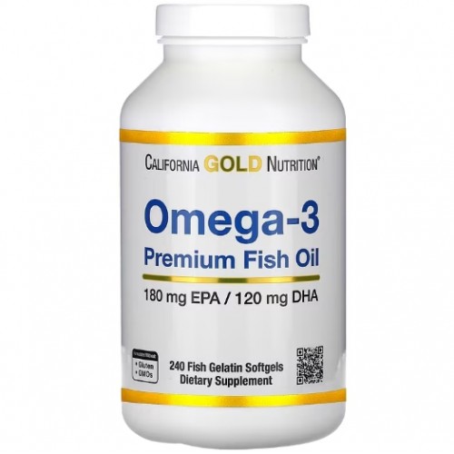 Omega-3 Premium Fish Oil, 240 Fish Gelatin Softgels