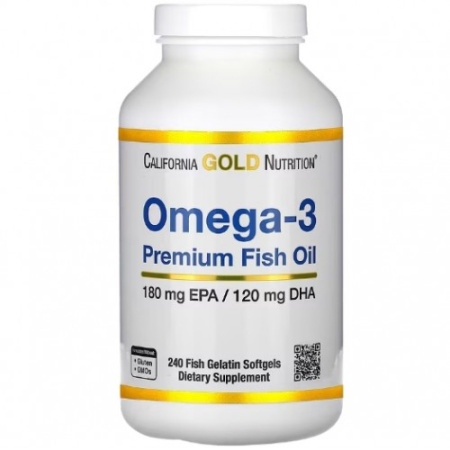 Omega-3 Premium Fish Oil, 240 Fish Gelatin Softgels