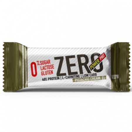 БАТОНЧИКИ ZERO, 40% БЕЛКА БЕЗ САХАРА «Фисташковый крем», 50г