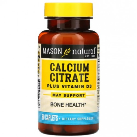 Calcium Citrate + D3, 60 caplets