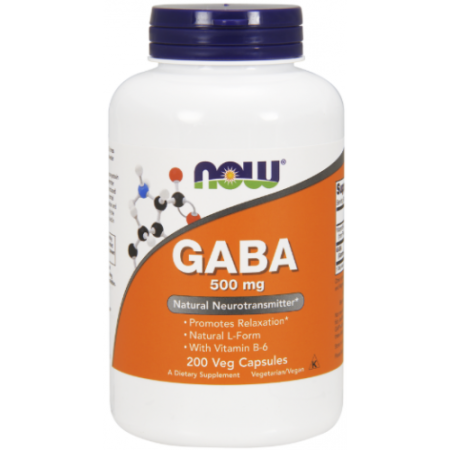 GABA 500 mg, 200 veg caps