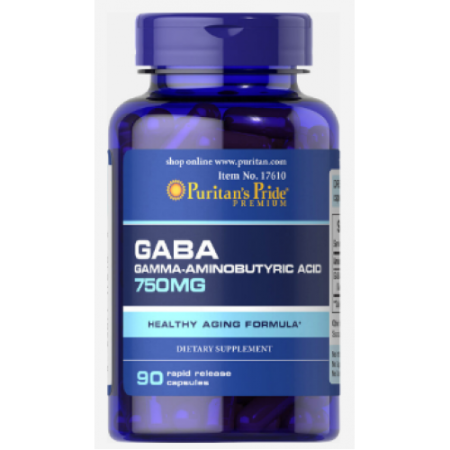 GABA (Gamma Aminobutyric Acid) 750 mg, 90 caps