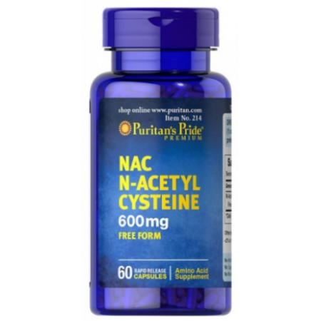 NAC N-Acetyl-Cysteine 600 mg, 60 capsules