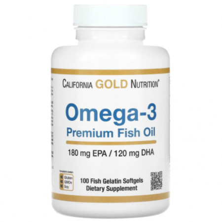 Omega-3 Premium Fish Oil, 100 Fish Gelatin Softgels