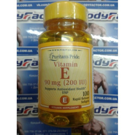 Vitamin E 90mg (200 IU), 100 softgels
