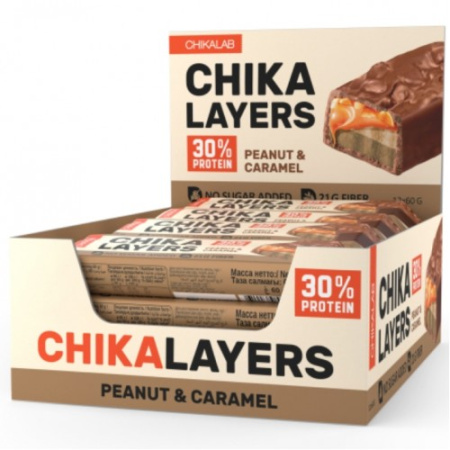 CHIKA LAYERS Батончик (Соленая карамель и арахис), 60 г