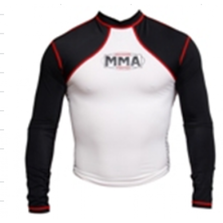 RashGuard COMBAT WHITE, MMA-008