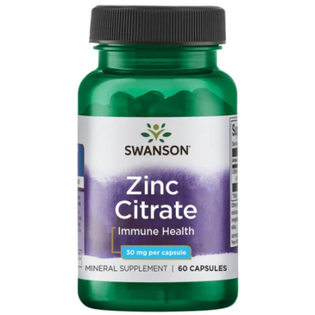 Zinc Citrate 30 mg, 60 caps