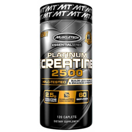 Platinum 100% Creatine 2500, 120 caplets