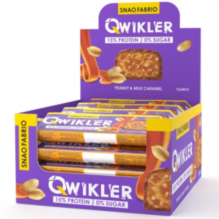 QWIKLER, 40г (Мягкий грильяж с арахисом)