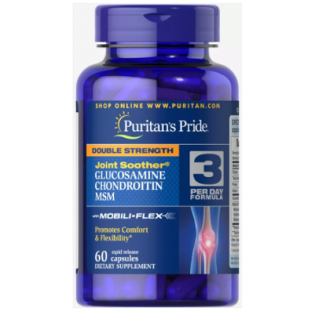 Double Strength Glucosamine, Chondroitin & MSM Joint Soother, 60 caps