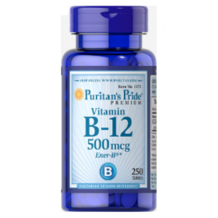 Vitamin B-12 500mcg, 250 tabs