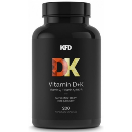 Vitamin D3+K2 (MK-7), 200 caps