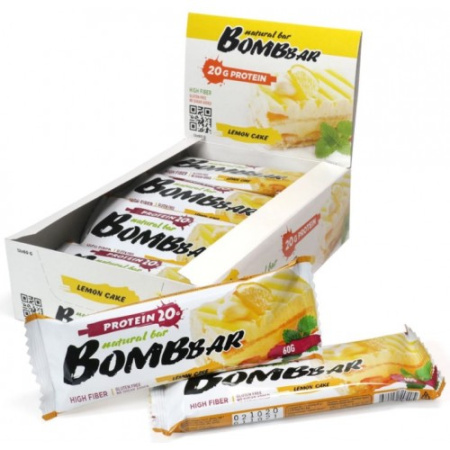 BOMBBAR протеиновый батончик, 60 гр (Лимонный торт)