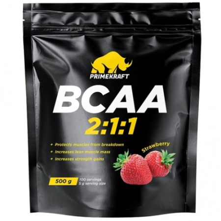 BCAA 2:1:1, 500g (Клубника)