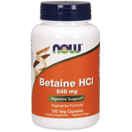Betaine HCl 648 mg, 120 caps