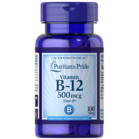 Vitamin B-12 500mcg, 100 tabs