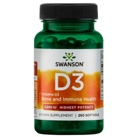 Vitamin D3 5000 IU, 250 softgels