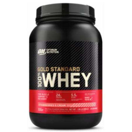 100% Whey Gold Standard, 899g (Strawberries & Cream)