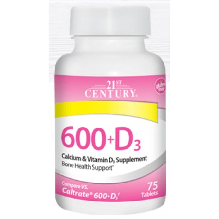 Calcium 600 + D3, 75 tabs