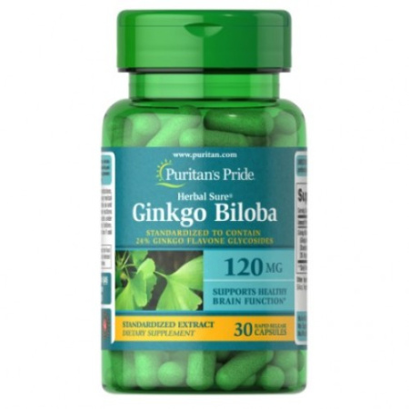 Ginkgo biloba (120 mg), 30 caps
