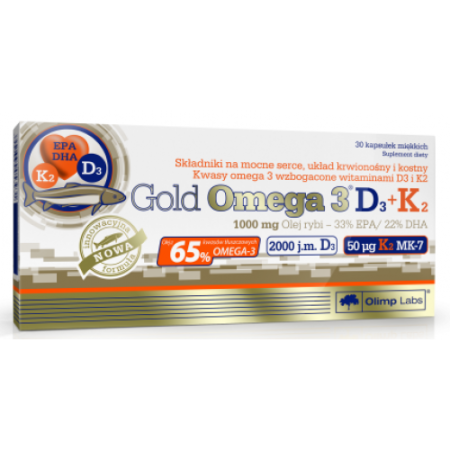 Gold Omega-3 D3+K2, 30 caps