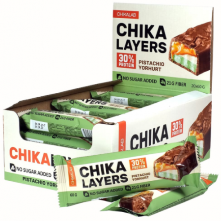 CHIKA LAYERS Батончик глазированный (Фисташковый йогурт), 60 г